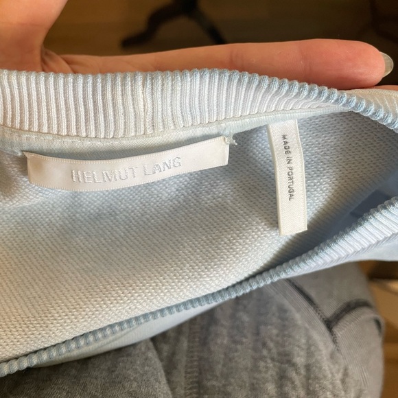 HELMUT LANG - BLUE STRANGE DAYS TIE DYE LOGO SWEATSHIRT size small - Picture 3 of 4